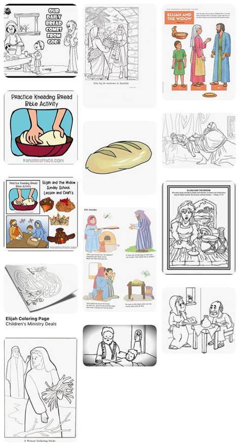 Elijah And The Widow - Printable - SundaySchoolist