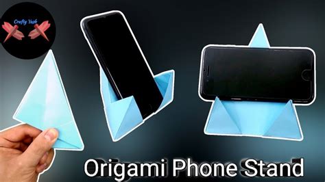 How To Make An Origami Phone Stand Crafty Yash Youtube