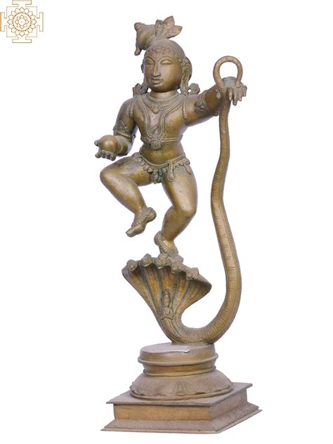 Bronze Lord Kaliya Krishna Handmade Madhuchista Vidhana Lost