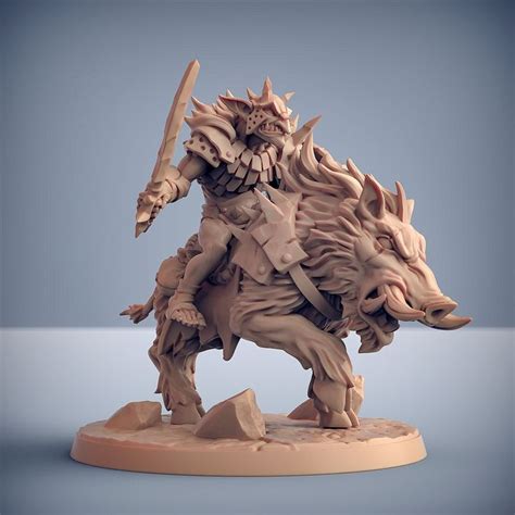 Hobgoblin Rider A Premium Dnd Miniature Mini Sanded Primed Resin D