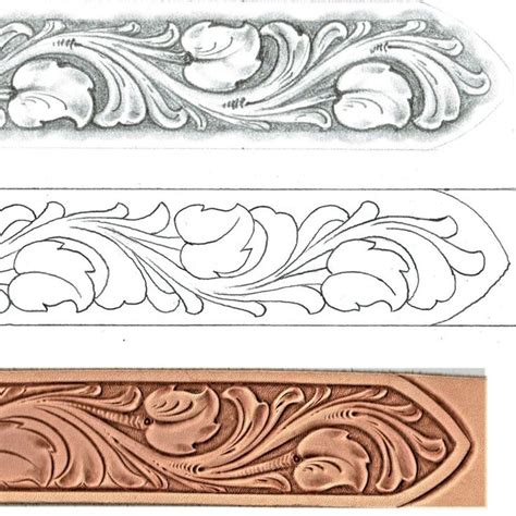 Free Leather Belt Pattern By Bob Moline Leather Tooling Patterns