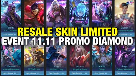 RESALE SKIN STUN DAN M WORLD DI EVENT DIAMOND KUNING 11 11 MLBB 2023