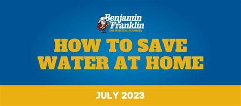 How To Save Water At Home Benjamin Franklin Plumbing Tyler