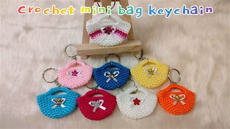 Crochet Mini Bag Keychain YouTube