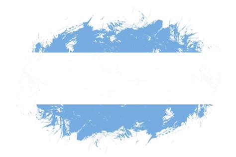 Bandera Argentina Sobre Fondo De Pincel De Trazo Abstracto Foto Premium