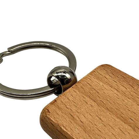 Engraving Wood Keyring Big Rectangle Titan Jet Africa