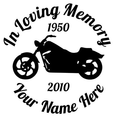 In Loving Memory Custom Motorcycle Sticker | Car Stickers