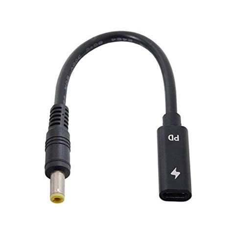 Cablecc Type C USB C Female Input To DC 5 5x2 5mm Power PD Charge Cable