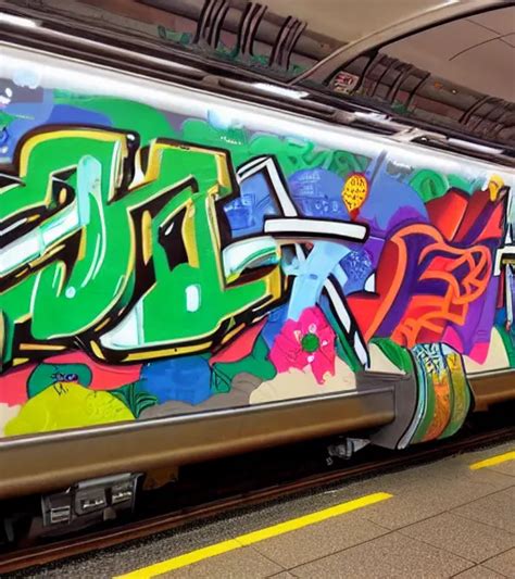 Graffiti Mural On A Subway Train That Says Ireland Stable Diffusion