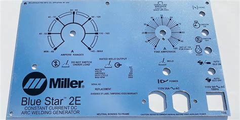 Lincoln Welder Control Plates And Decals Miller Welders Control Plates