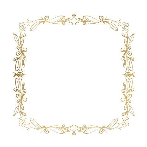 Gold Lines Border Png Transparent Beautiful Gold Color Line Plant