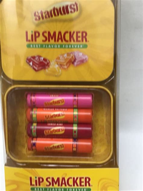 Lip Smacker Lip Balm Set Starburst Best Flavor Forever 4 Sticks W Tin