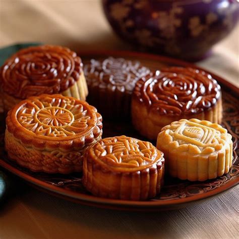 Pasteles De Luna Para El Festival Del Medio Oto O Comidas Chinas Del