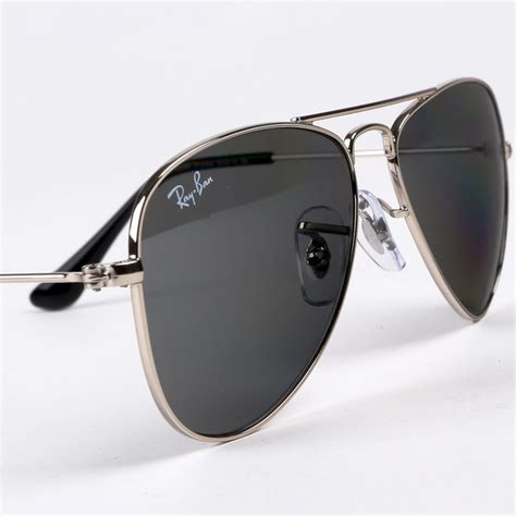 Ray Ban Junior Aviator Silver Sunglasses With Silver Mirrored Lenses