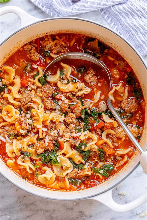 Italian Pasta Sausage Soup Recipe – How to Make Sausage Soup — Eatwell101