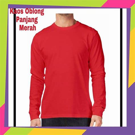 Gambar Kaos Polos Lengan Panjang Warna Merah Ide Perpaduan Warna