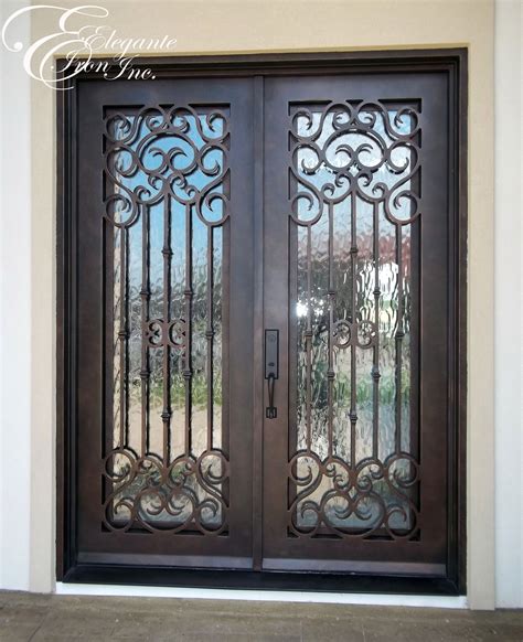 Contemporary Vermont Steel Double Entrance Doors Precise Iron Doors