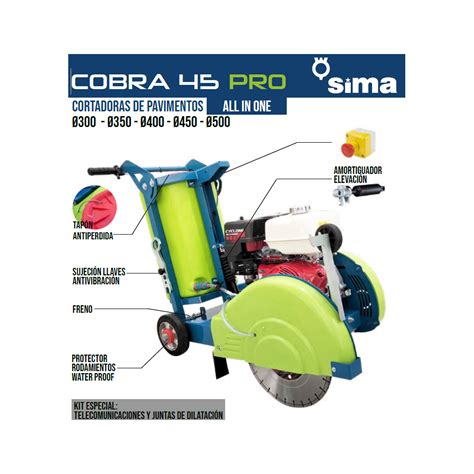 Cortadora De Asfalto Sima COBRA 45 PRO Honda GX390 CYC