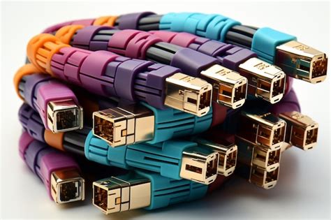 Premium AI Image | Cat 6 Cable on white background