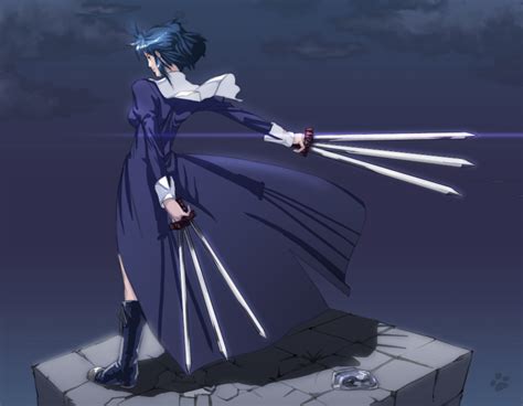 Safebooru Black Key Black Keys Blue Hair Boots Ciel Dual Wielding