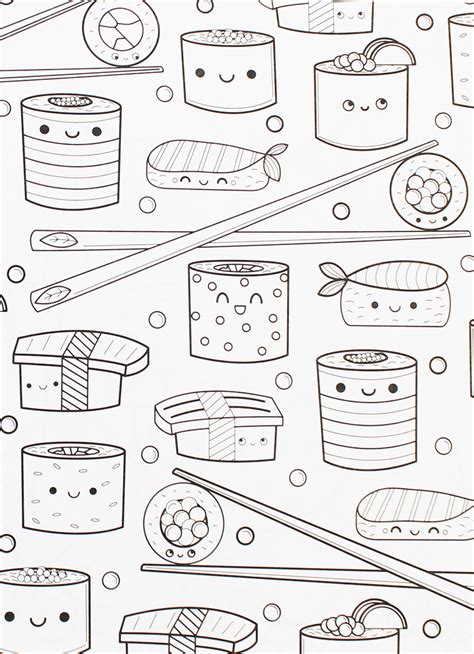 Sushi Coloring Pages at GetColorings.com | Free printable colorings ...