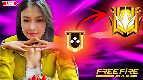 Free Fire Live With Kelly 😍 Rank Push Or Wot‼️ Grandmaster Top 1 ️