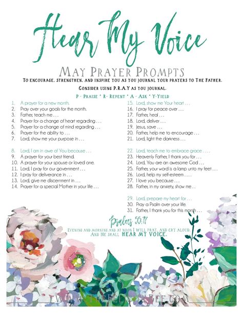 Hear My Voice Prayer Journal Prompts Prayer Journaling Has The Ability