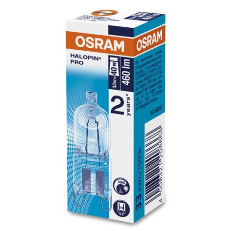 X Osram G Eco Halogen Stiftsockellampe V W W Halogenlamp