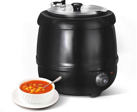 EASYROSE Electric Soup Kettle 10 Litre Commercial Soup Warmer With