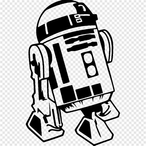 R2-D2 C-3PO Wall decal Sticker, r2d2, white, text png | PNGEgg