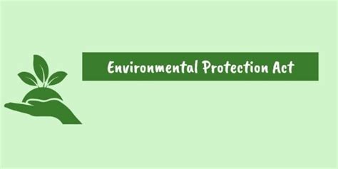 Environment Protection Act And Laws In India Air And Water Pollution Act