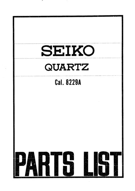 Seiko Caliber 8229 - Watch Movement Guide