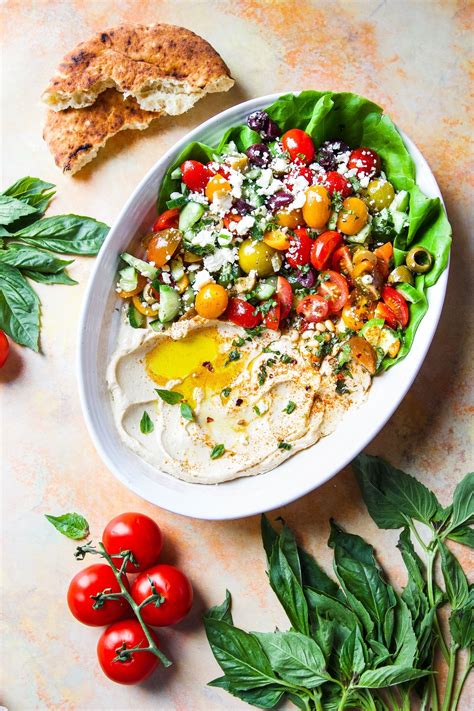 Mediterranean Hummus Salad Garden In The Kitchen