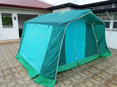 Bundok Green Camping Tent, Sports Equipment, Hiking & Camping on Carousell