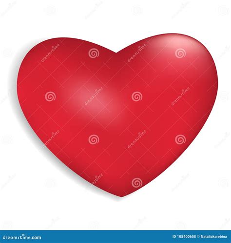 Red Heart Isolated On White Background Vector Stock Vector