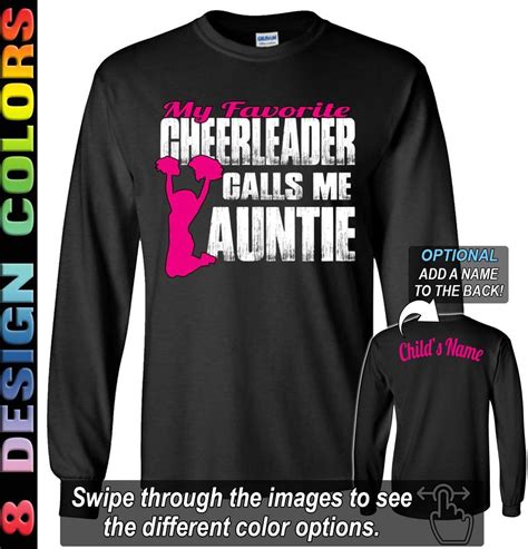 My Favorite Cheerleader Calls Me Auntie Cheer Aunt Long Sleeve T Shirts