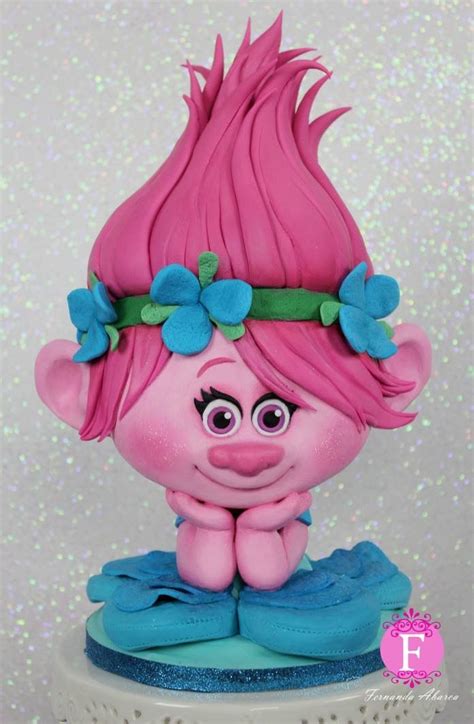 Trolls Poppy Sugar Sculpture Modelling Chocolate With Satin Ice Fondant By Fernanda Abarca Cakes