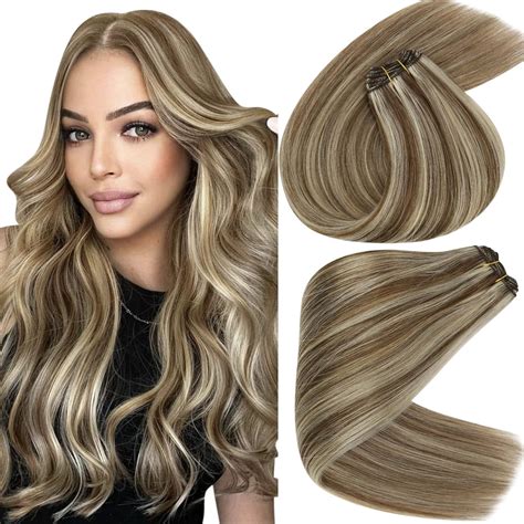 Amazon Sunny Weft Hair Extensions Brown Blonde Weft Hair