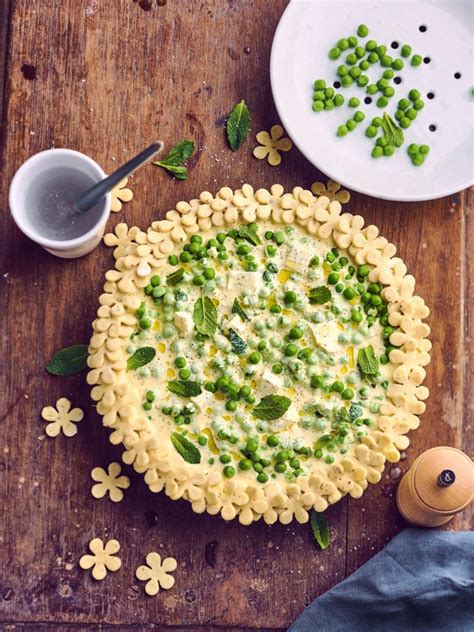 Tarte aux petits pois et à la menthe Recette Cuisine