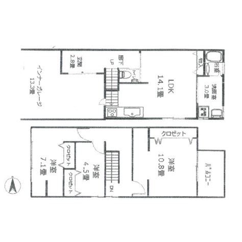 Osakametro谷町線 文の里駅 地上2階建て 築99年 大阪府大阪市阿倍野区文の里3 155万円／3ldk Ldk／8836