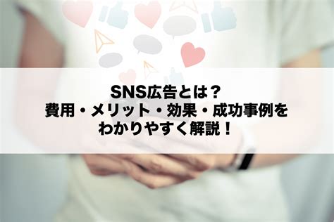 Sns広告とは？費用・メリット・効果・成功事例をわかりやすく解説 Ecコンサルティングforce R