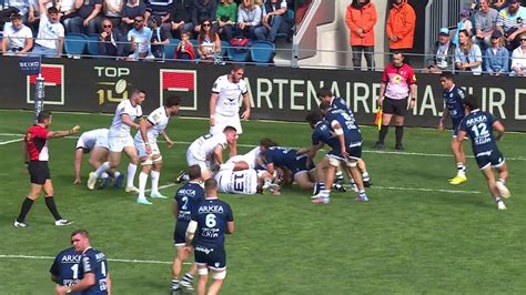 TOP 14 Essai De Maxime MACHENAUD AB Aviron Bayonnais