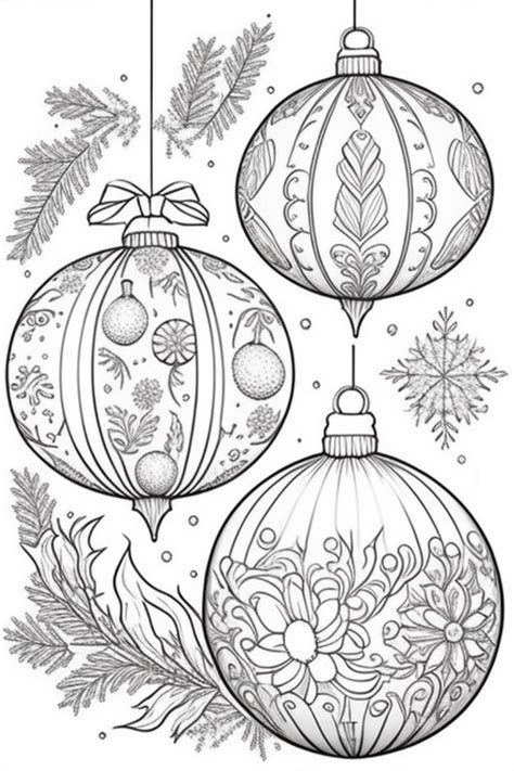 Christmas Ornaments Coloring Pages Creativitycolor Coloring