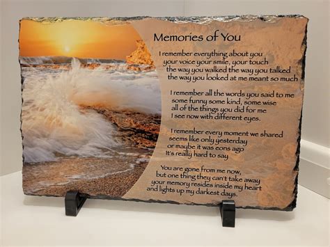 Memorial T Memorial Slate T For Bereaved Loss Of Loved One