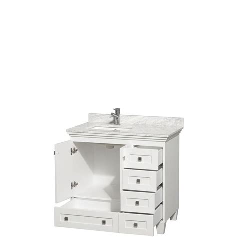 Wyndham Collection Acclaim 36 In Vanity In White With Marble Vanity