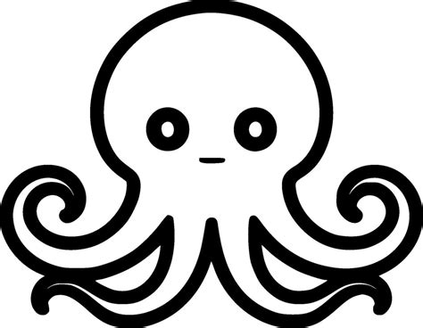 Octopus Minimalist And Simple Silhouette Illustration 44840641