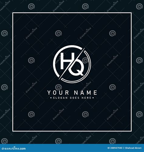 Abstract Letter Hq Logo Initial Monogram Template For Alphabet H And