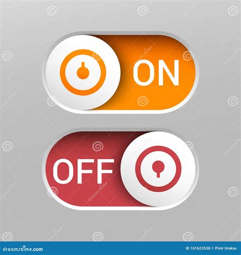 Realistic On And Off Switch Buttons Stock Vector Illustration Of