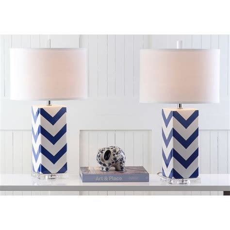 Chevron 27-Inch H Stripe Table Lamp | Yolo & Co