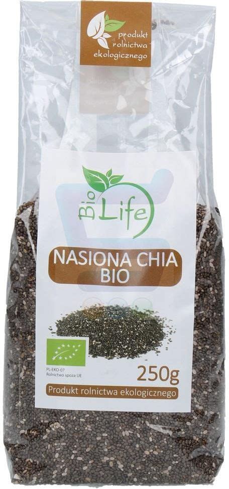 Bio Life Life Nasiona Chia Bio 250G Ceny I Opinie Ceneo Pl